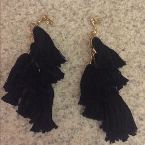Ettika Black tassel earrings